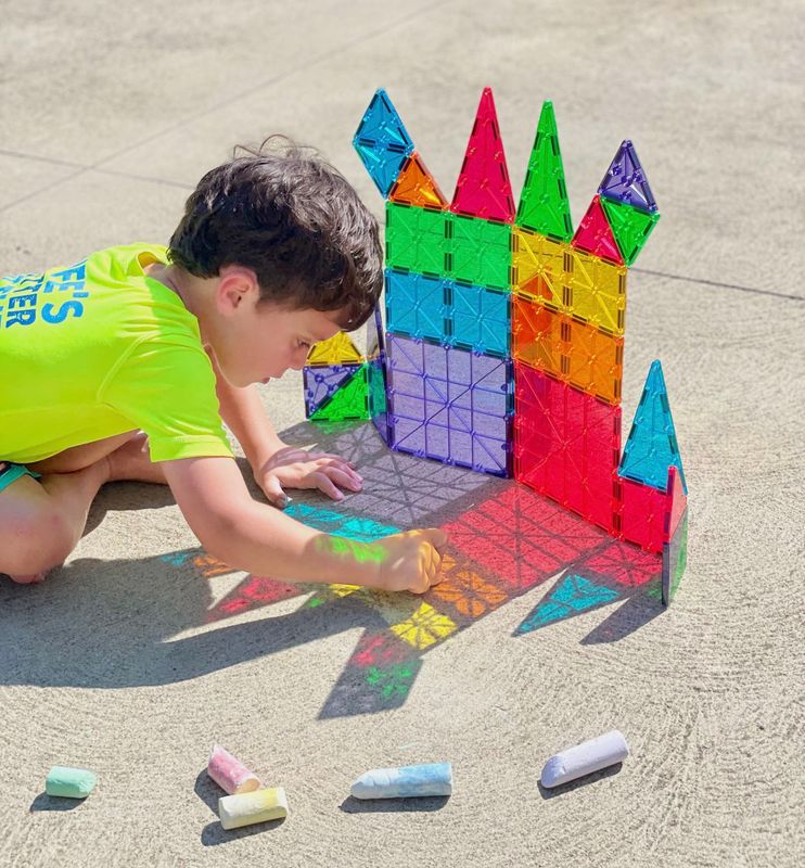 MAGNA-TILES transparente farger - 32 deler