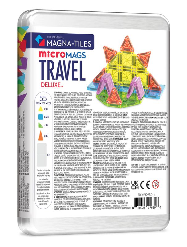 MAGNA-TILES microMAGS Deluxe Reisesett – 55 deler